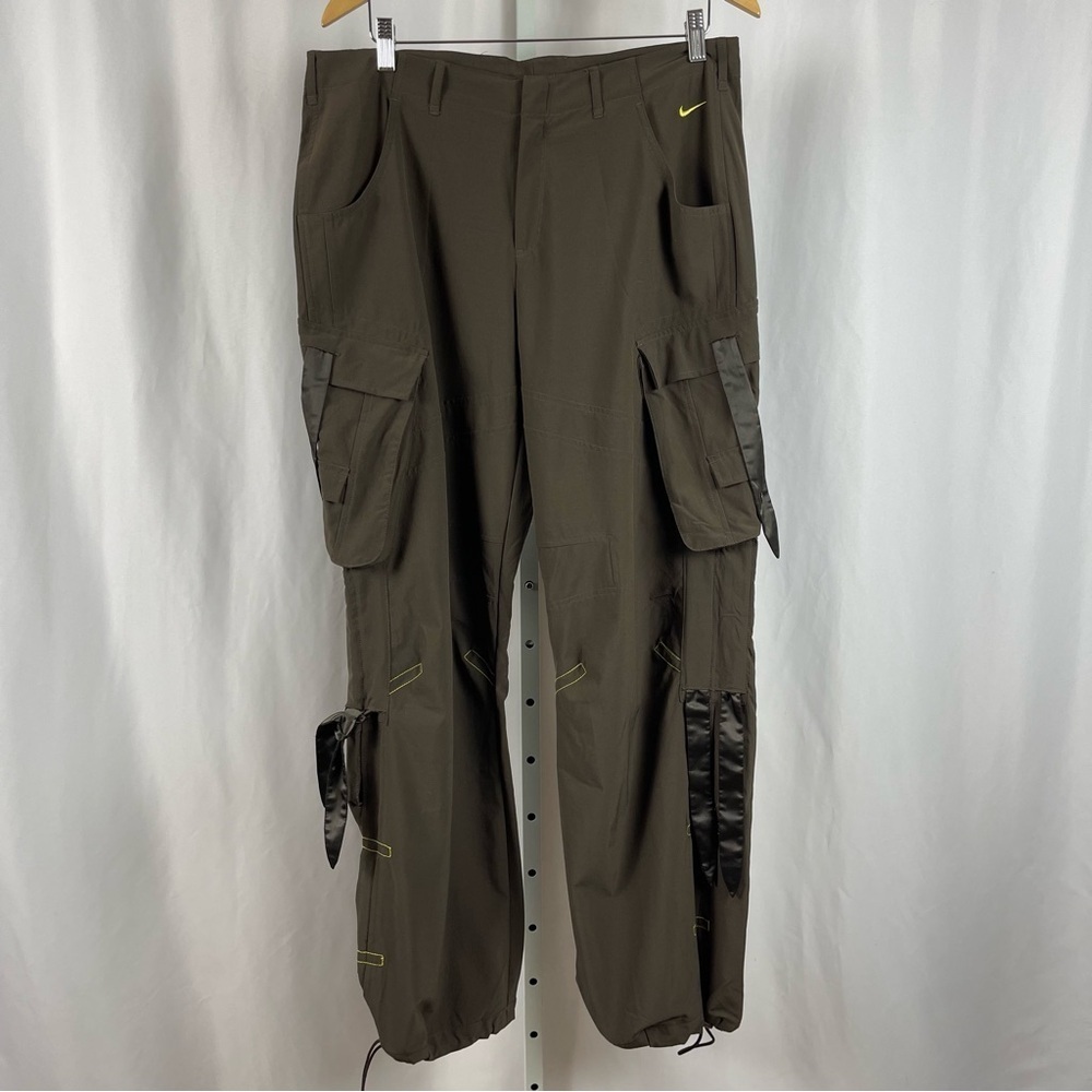 Nike Olive Green Cargo Jumpsuit Pants with Black Accent